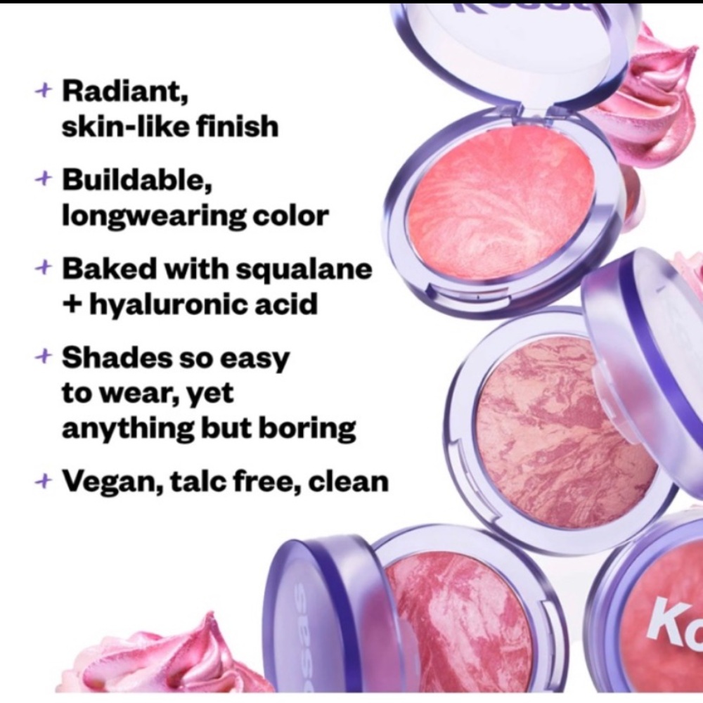 Kosas Blush is Life Baked Blush in Butterflies Cool Baby Pink BNIB - Picture 9 of 16